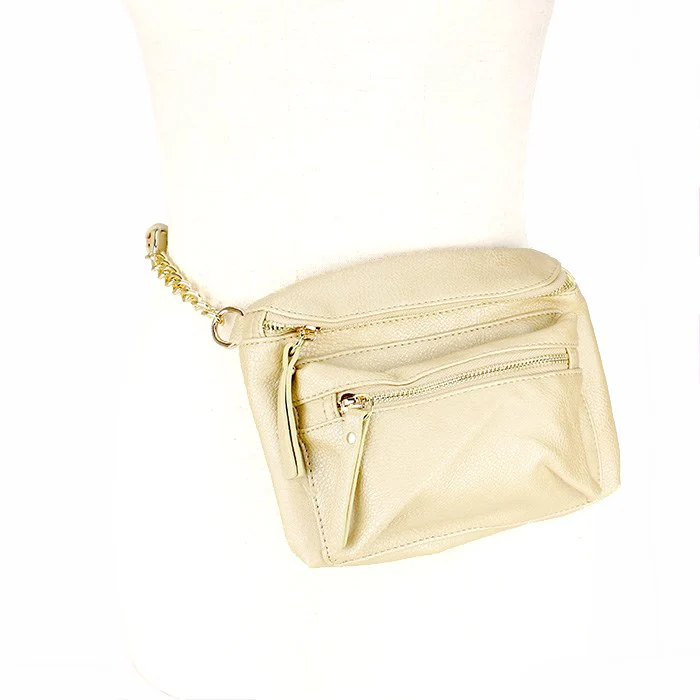 Elegant Beige Casual Fanny Pack