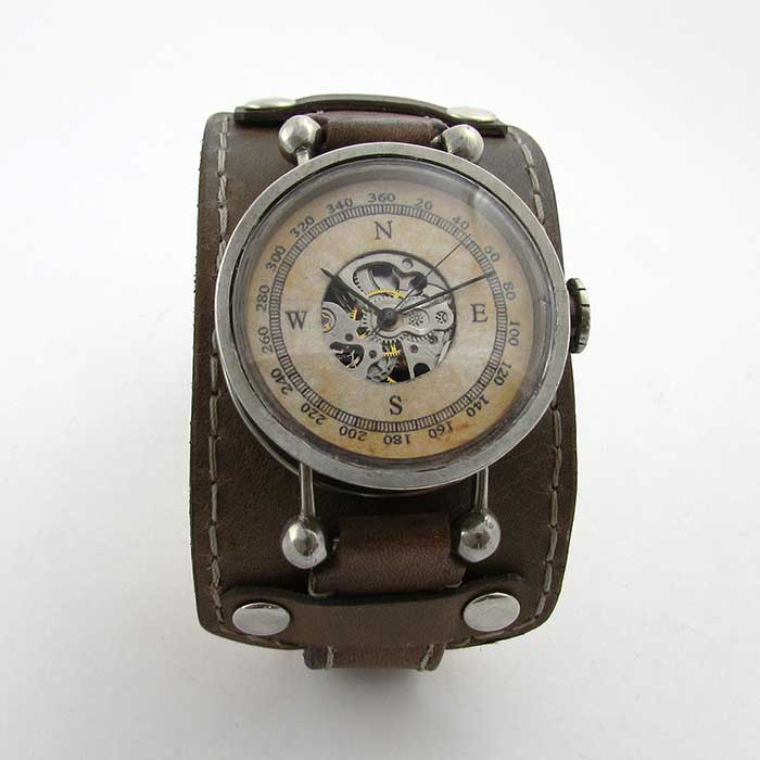 Classic Compass-Inspired Wristwatch