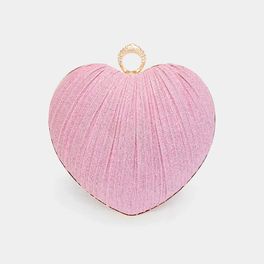 Chic Heart-Shaped Evening Clutch