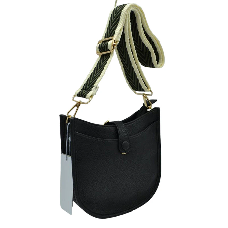 Elegant Faux Leather Crossbody Bag