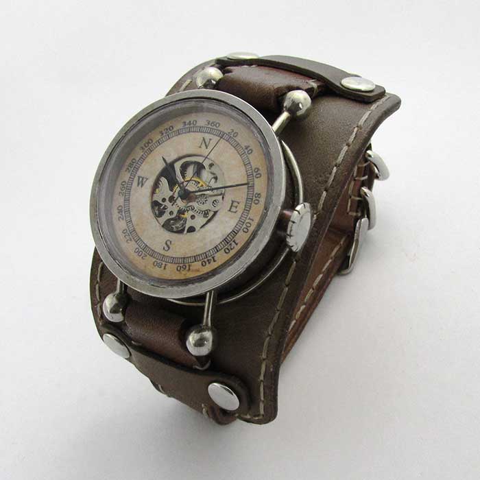 Classic Compass-Inspired Wristwatch