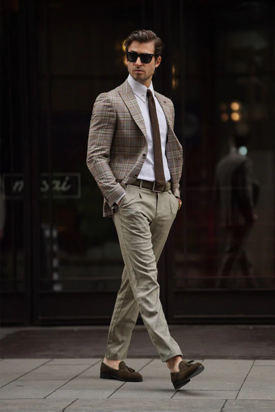 Elegant Plaid Blazer