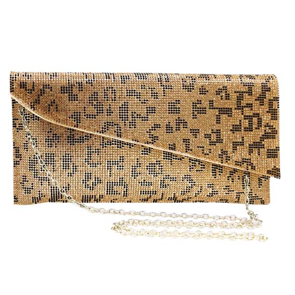 Elegant Leopard Print Evening Clutch