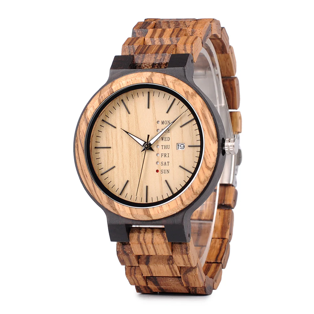 Elegant Natural Wood Wristwatch