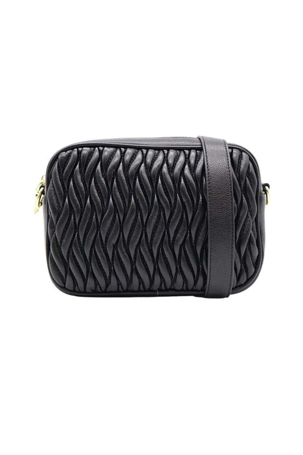 Elegant Black Quilted Crossbody Bag