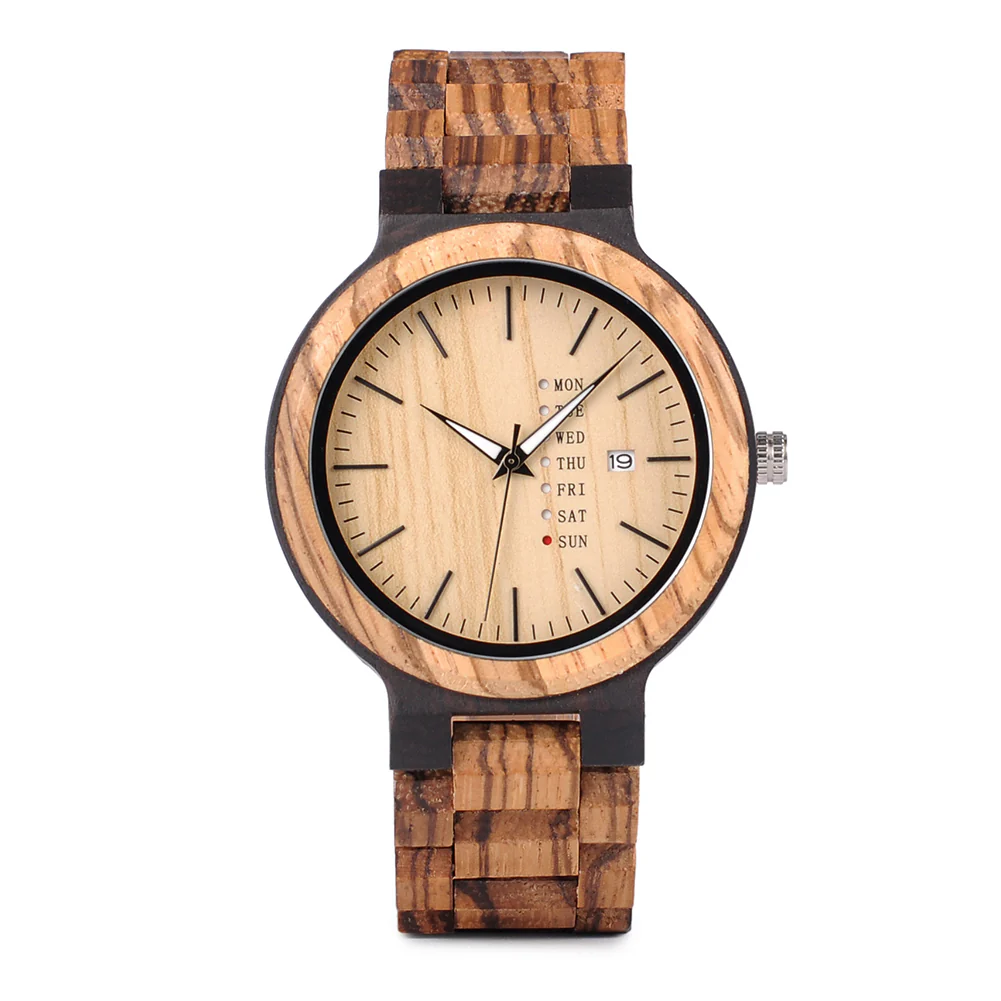 Elegant Natural Wood Wristwatch
